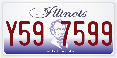 IL license plate Y597599