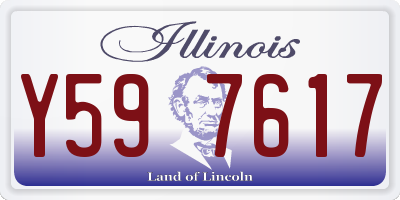 IL license plate Y597617
