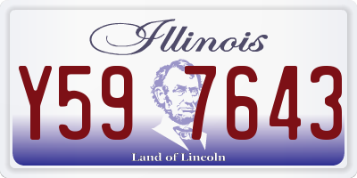 IL license plate Y597643