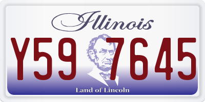 IL license plate Y597645