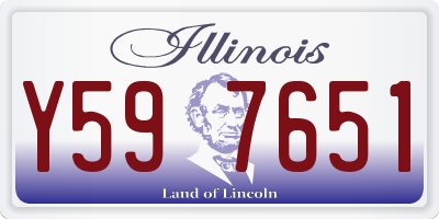 IL license plate Y597651