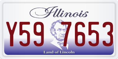 IL license plate Y597653