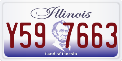 IL license plate Y597663