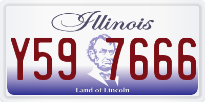 IL license plate Y597666