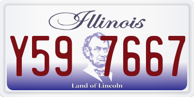 IL license plate Y597667