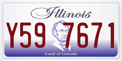 IL license plate Y597671