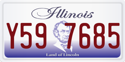IL license plate Y597685