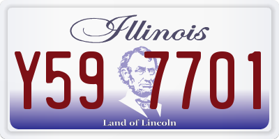 IL license plate Y597701