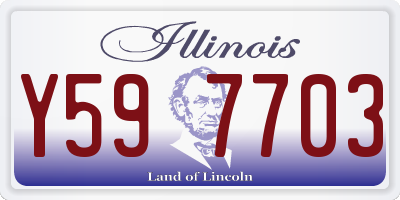 IL license plate Y597703