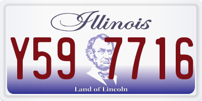 IL license plate Y597716