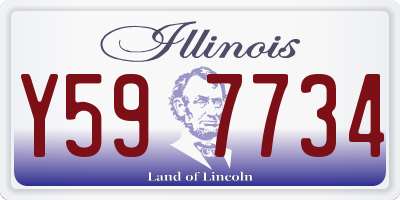 IL license plate Y597734