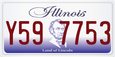 IL license plate Y597753