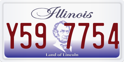 IL license plate Y597754