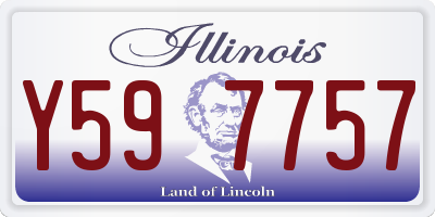 IL license plate Y597757