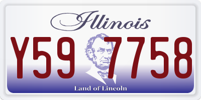 IL license plate Y597758