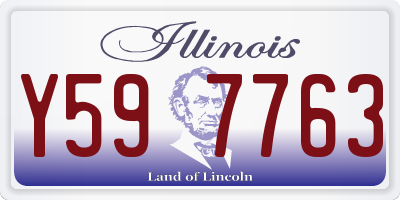 IL license plate Y597763