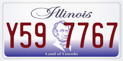 IL license plate Y597767