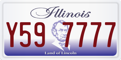 IL license plate Y597777