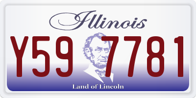 IL license plate Y597781