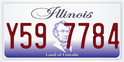 IL license plate Y597784
