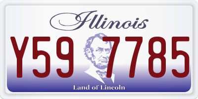 IL license plate Y597785