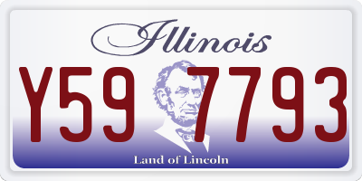 IL license plate Y597793