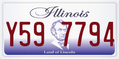 IL license plate Y597794