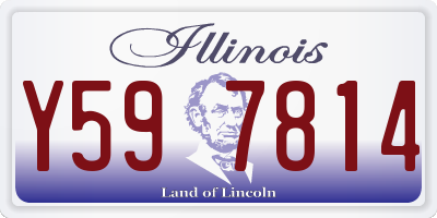 IL license plate Y597814