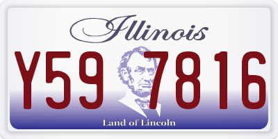 IL license plate Y597816