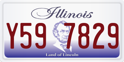 IL license plate Y597829