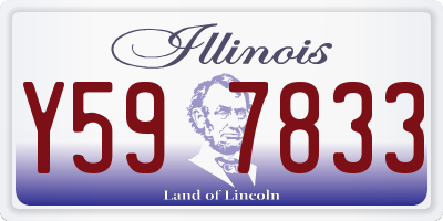 IL license plate Y597833