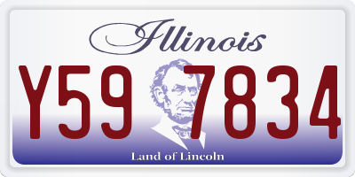 IL license plate Y597834