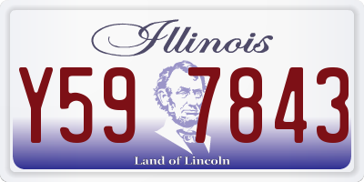 IL license plate Y597843