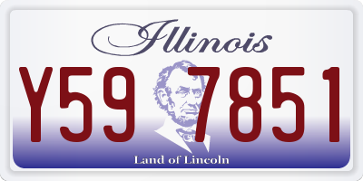 IL license plate Y597851