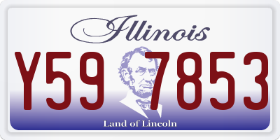 IL license plate Y597853