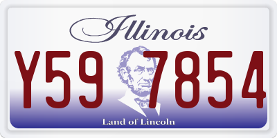 IL license plate Y597854