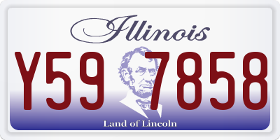 IL license plate Y597858