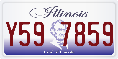 IL license plate Y597859