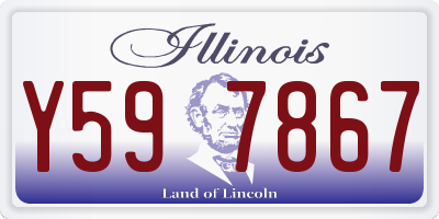 IL license plate Y597867
