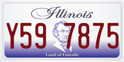 IL license plate Y597875