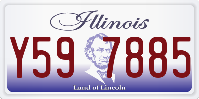IL license plate Y597885