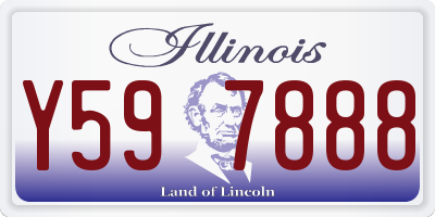 IL license plate Y597888