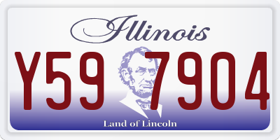 IL license plate Y597904