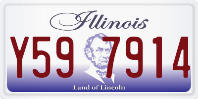 IL license plate Y597914