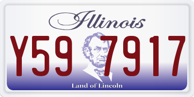 IL license plate Y597917