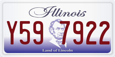 IL license plate Y597922