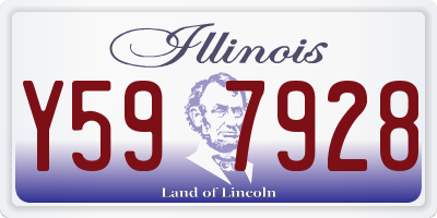 IL license plate Y597928