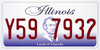 IL license plate Y597932