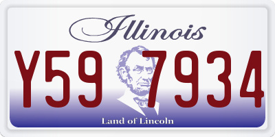 IL license plate Y597934