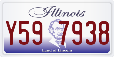 IL license plate Y597938